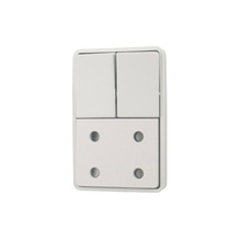 LK FUGA® stikkontakt dobbelt m/ramme hvid